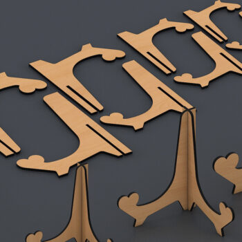 Intra απο ξύλο plywood 3mm-4mm πάχος – Ευέλικτες κλασικές βάσεις οθόνης Δίασταση  20x20 cm INTRAFABR-95612495 - Image 3