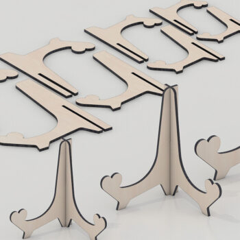 Intra απο ξύλο plywood 3mm-4mm πάχος – Ευέλικτες κλασικές βάσεις οθόνης Δίασταση  20x20 cm INTRAFABR-95612495 - Image 5