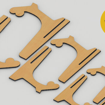 Intra απο ξύλο plywood 3mm-4mm πάχος – Ευέλικτες κλασικές βάσεις οθόνης Δίασταση  20x20 cm INTRAFABR-95612495 - Image 7