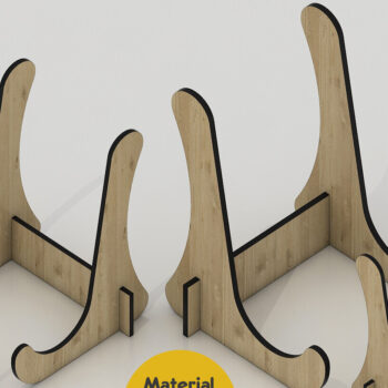 Intra απο ξύλο plywood 3mm-4mm πάχος – Ευέλικτο αρχείο Laser Stand Easel Display Δίασταση  20x20 cm INTRAFABR-95436256 - Image 3
