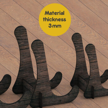 Intra απο ξύλο plywood 3mm-4mm πάχος – Ευέλικτο αρχείο Laser Stand Easel Display Δίασταση  20x20 cm INTRAFABR-95436256 - Image 4