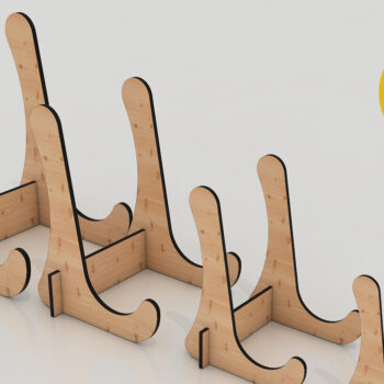 Intra απο ξύλο plywood 3mm-4mm πάχος – Ευέλικτο αρχείο Laser Stand Easel Display Δίασταση  20x20 cm INTRAFABR-95436256 - Image 5