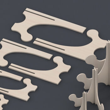 Intra απο ξύλο plywood 3mm-4mm πάχος – Ευέλικτο Easel Stand FilesBu Δίασταση  20x20 cm INTRAFABR-95435683 - Image 2
