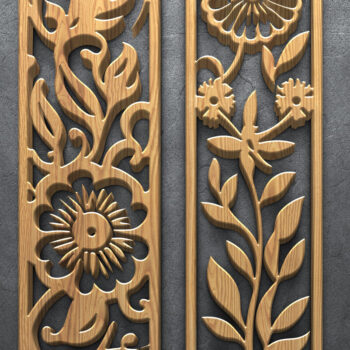 Intra απο ξύλο plywood 3mm-4mm πάχος – Αρχεία κάθετου πίνακα λουλουδιών Δίασταση  20x20 cm INTRAFABR-124782493 - Image 2