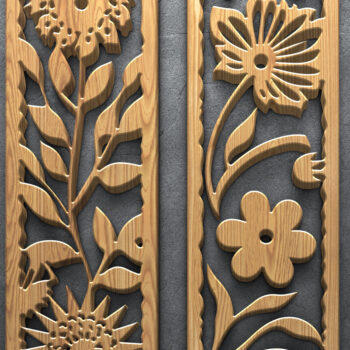 Intra απο ξύλο plywood 3mm-4mm πάχος – Αρχεία κάθετου πίνακα λουλουδιών Δίασταση  20x20 cm INTRAFABR-124782493 - Image 3