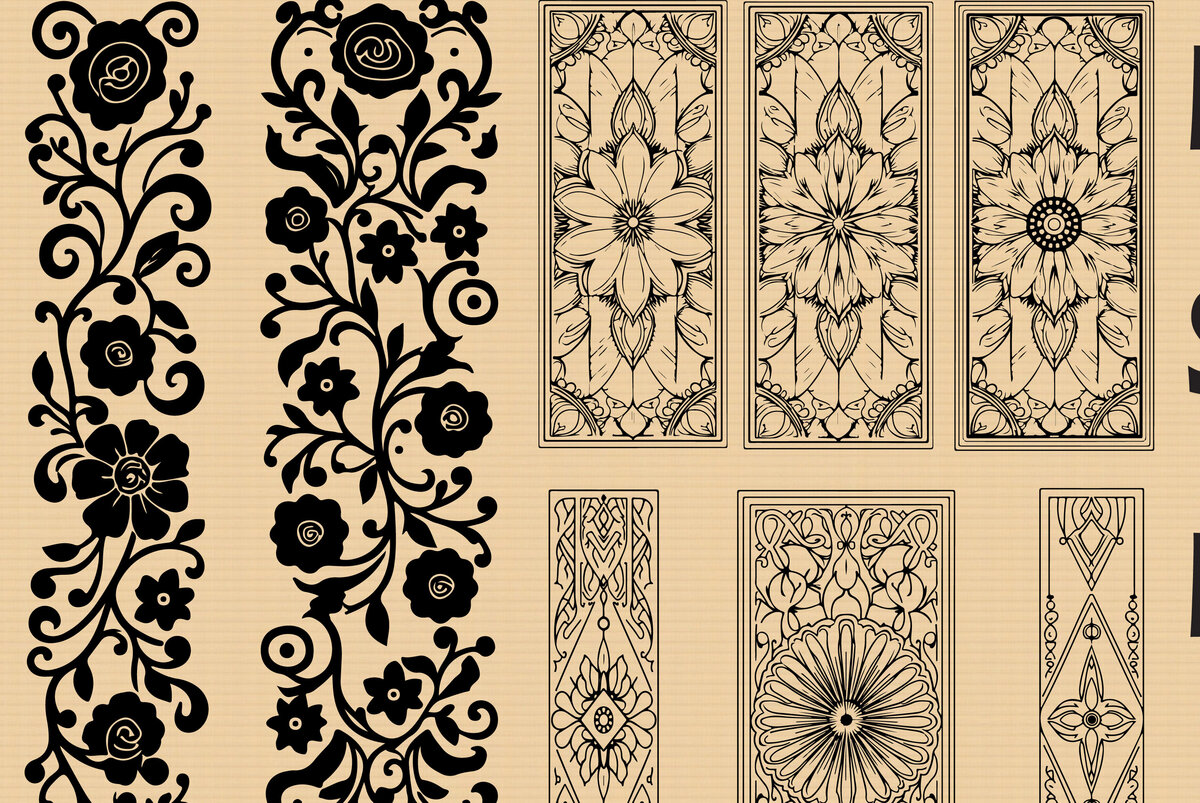 Intra απο ξύλο plywood 3mm-4mm πάχος – Κάθετο πάνελ λουλουδιών Δίασταση  20x20 cm INTRAFABR-123829669