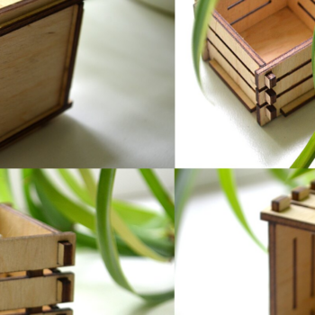 Intra απο ξύλο plywood 3mm-4mm πάχος – Πολύ Minibox | Κουτί Δίασταση  20x20 cm INTRAFABR-71137783 - Image 2