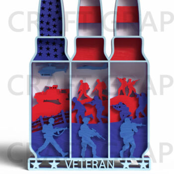 Intra απο ξύλο plywood 3mm-4mm πάχος – Veteran Bullet Layered Δίασταση  20x20 cm INTRAFABR-122441582 - Image 1