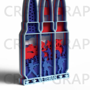 Intra απο ξύλο plywood 3mm-4mm πάχος – Veteran Bullet Layered Δίασταση  20x20 cm INTRAFABR-122441582 - Image 5