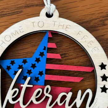 Intra απο ξύλο plywood 3mm-4mm πάχος – Veteran Car Charm Military Patriot Δίασταση  20x20 cm INTRAFABR-111559777 - Image 2