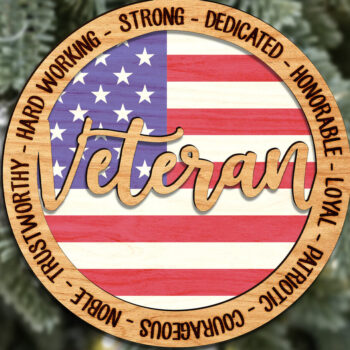 Intra απο ξύλο plywood 3mm-4mm πάχος – Στολίδι βετεράνων γούρι αυτοκινήτου Δίασταση  20x20 cm INTRAFABR-123189656 - Image 2