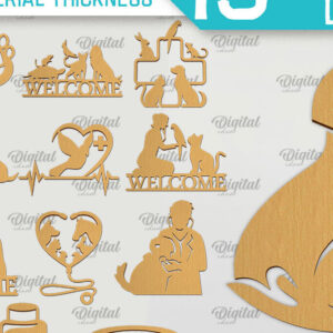 Intra απο ξύλο plywood 3mm-4mm πάχος – Δέσμη κοπής με λέιζερ σημάδι κτηνιάτρου Δίασταση  20x20 cm INTRAFABR-98144180