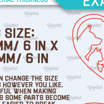 Intra απο ξύλο plywood 3mm-4mm πάχος – Δέσμη κοπής με λέιζερ σημάδι κτηνιάτρου Δίασταση  20x20 cm INTRAFABR-98144180 - Image 2