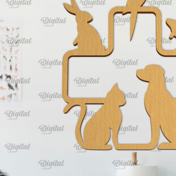 Intra απο ξύλο plywood 3mm-4mm πάχος – Κτηνίατρος Ξύλινη πινακίδα Δίασταση  20x20 cm INTRAFABR-98135055 - Image 1