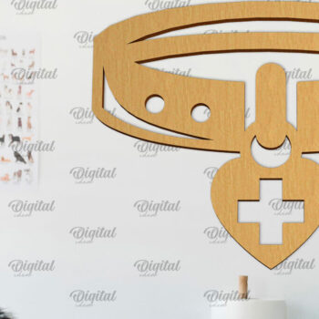 Intra απο ξύλο plywood 3mm-4mm πάχος – Κτηνίατρος Ξύλινη πινακίδα Δίασταση  20x20 cm INTRAFABR-98135160 - Image 1