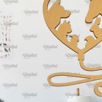 Intra απο ξύλο plywood 3mm-4mm πάχος – Κτηνίατρος Ξύλινη πινακίδα Δίασταση  20x20 cm INTRAFABR-98134285 - Image 1