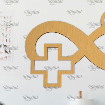 Intra απο ξύλο plywood 3mm-4mm πάχος – Κτηνίατρος Ξύλινη πινακίδα Δίασταση  20x20 cm INTRAFABR-98134445 - Image 1