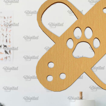 Intra απο ξύλο plywood 3mm-4mm πάχος – Κτηνίατρος Ξύλινη πινακίδα Δίασταση  20x20 cm INTRAFABR-98134487 - Image 1