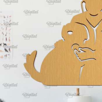 Intra απο ξύλο plywood 3mm-4mm πάχος – Κτηνίατρος Ξύλινη πινακίδα Δίασταση  20x20 cm INTRAFABR-98134509 - Image 1