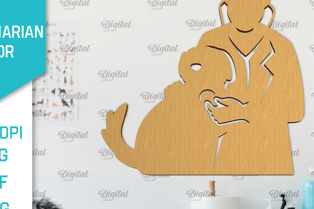 Intra απο ξύλο plywood 3mm-4mm πάχος – Κτηνίατρος Ξύλινη πινακίδα Δίασταση  20x20 cm INTRAFABR-98134509