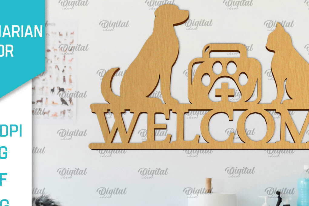 Intra απο ξύλο plywood 3mm-4mm πάχος – Κτηνίατρος Ξύλινη πινακίδα Δίασταση  20x20 cm INTRAFABR-98134203