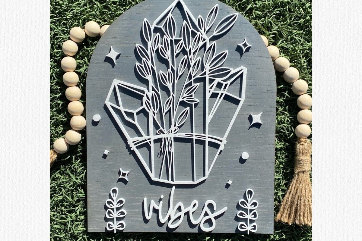 Intra απο ξύλο plywood 3mm-4mm πάχος – Vibes Boho Arch Decor Laser Δίασταση  20x20 cm INTRAFABR-44638696