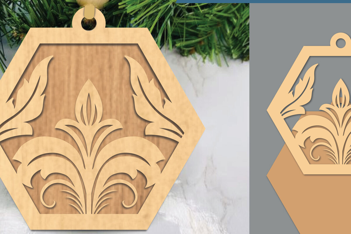 Intra απο ξύλο plywood 3mm-4mm πάχος – Βικτωριανό Floral Στολίδι με Δίασταση  20x20 cm INTRAFABR-105419659