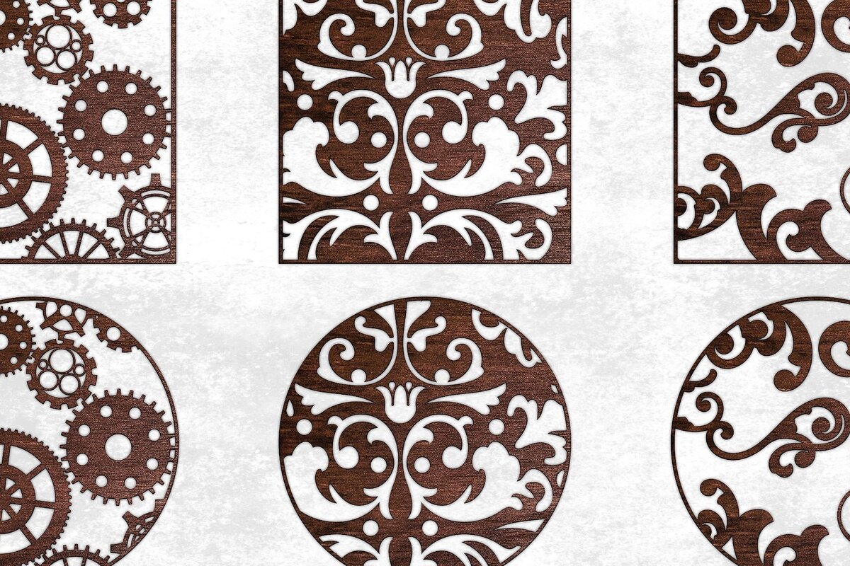 Intra απο ξύλο plywood 3mm-4mm πάχος – Βικτωριανά, γοτθικά, Steampunk Layers Δίασταση  20x20 cm INTRAFABR-32925326