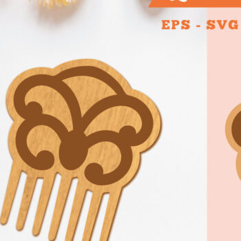 Intra απο ξύλο plywood 3mm-4mm πάχος – Victorian Comb 1 Δίασταση  20x20 cm INTRAFABR-105418493 - Image 1