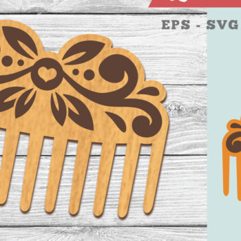 Intra απο ξύλο plywood 3mm-4mm πάχος – Victorian Comb 1 Δίασταση  20x20 cm INTRAFABR-104779436 - Image 1