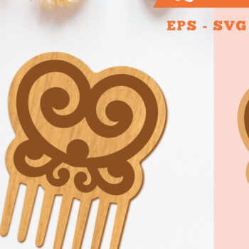 Intra απο ξύλο plywood 3mm-4mm πάχος – Victorian Comb 2 Δίασταση  20x20 cm INTRAFABR-105418572 - Image 1