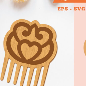 Intra απο ξύλο plywood 3mm-4mm πάχος – Victorian Comb 3 Δίασταση  20x20 cm INTRAFABR-105418615 - Image 1