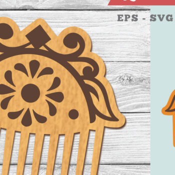 Intra απο ξύλο plywood 3mm-4mm πάχος – Victorian Comb 3 Δίασταση  20x20 cm INTRAFABR-104779515 - Image 1