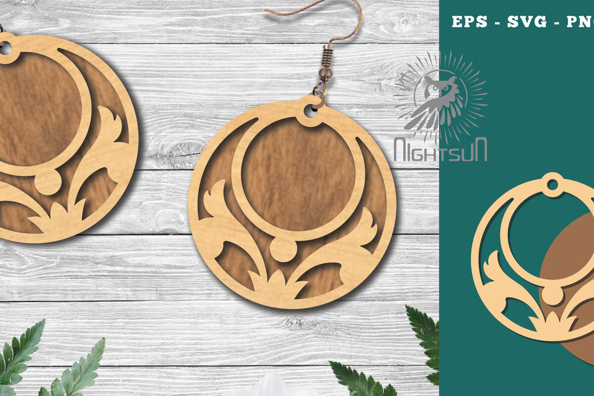 Intra απο ξύλο plywood 3mm-4mm πάχος – Σκουλαρίκια βικτωριανής κοπής λέιζερ 3 Δίασταση  5x5 cm INTRAFABR-114792099