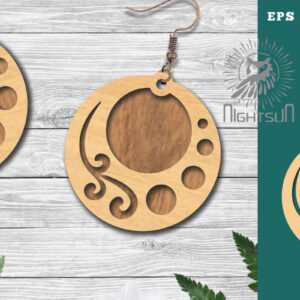 Intra απο ξύλο plywood 3mm-4mm πάχος – Σκουλαρίκια βικτωριανής κοπής με λέιζερ 6 Δίασταση 5x5 cm INTRAFABR-114792199