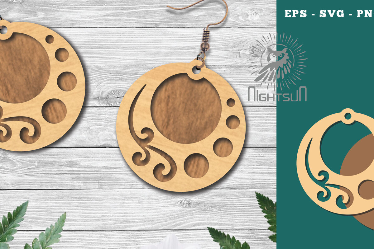 Intra απο ξύλο plywood 3mm-4mm πάχος – Σκουλαρίκια βικτωριανής κοπής με λέιζερ 6 Δίασταση  5x5 cm INTRAFABR-114792199