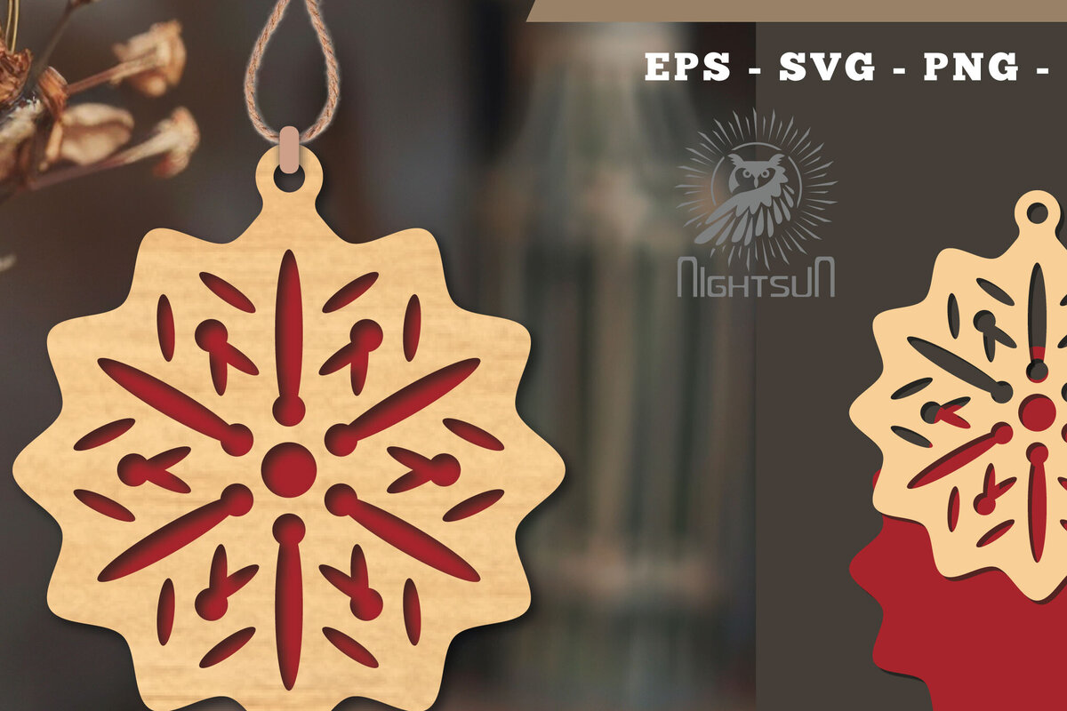 Intra απο ξύλο plywood 3mm-4mm πάχος – Βικτωριανό στολίδι κοπής με λέιζερ 1 Δίασταση  20x20 cm INTRAFABR-112189424