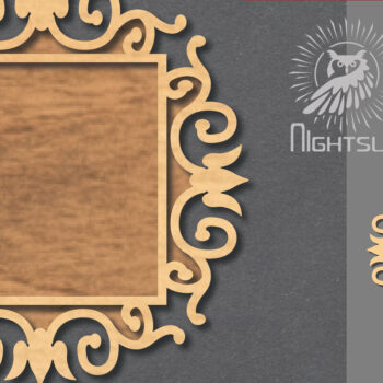 Intra απο ξύλο plywood 3mm-4mm πάχος – Βικτοριανή πινακίδα κοπής λέιζερ 1 Δίασταση  20x20 cm INTRAFABR-116923108 - Image 1