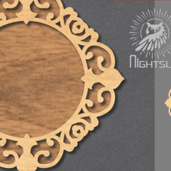 Intra απο ξύλο plywood 3mm-4mm πάχος – Βικτοριανή πινακίδα κοπής λέιζερ 3 Δίασταση  20x20 cm INTRAFABR-116923210 - Image 1