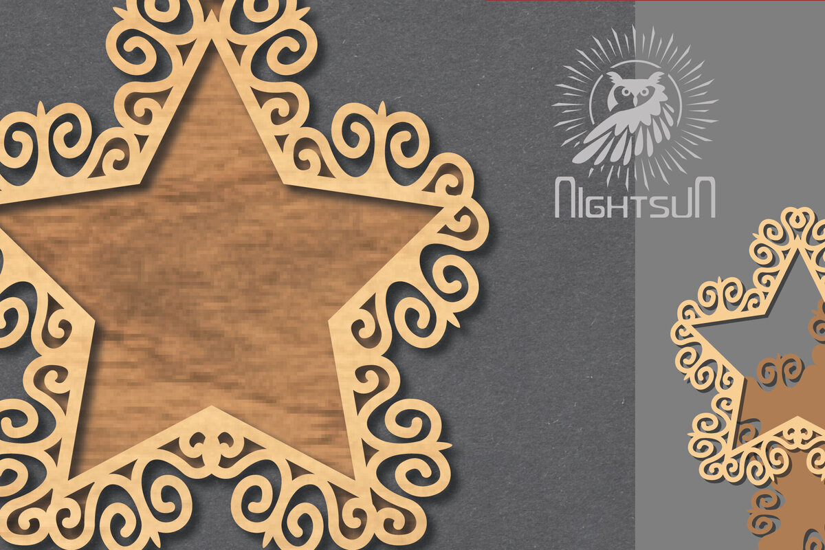 Intra απο ξύλο plywood 3mm-4mm πάχος – Βικτοριανή πινακίδα κοπής λέιζερ 4 Δίασταση  20x20 cm INTRAFABR-116923253