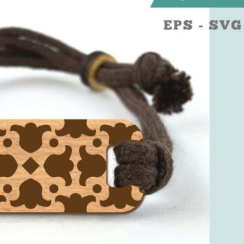 Intra απο ξύλο plywood 3mm-4mm πάχος – Βραχιόλι με λέιζερ με βικτοριανό  Δίασταση  20x20 cm INTRAFABR-105090670 - Image 1