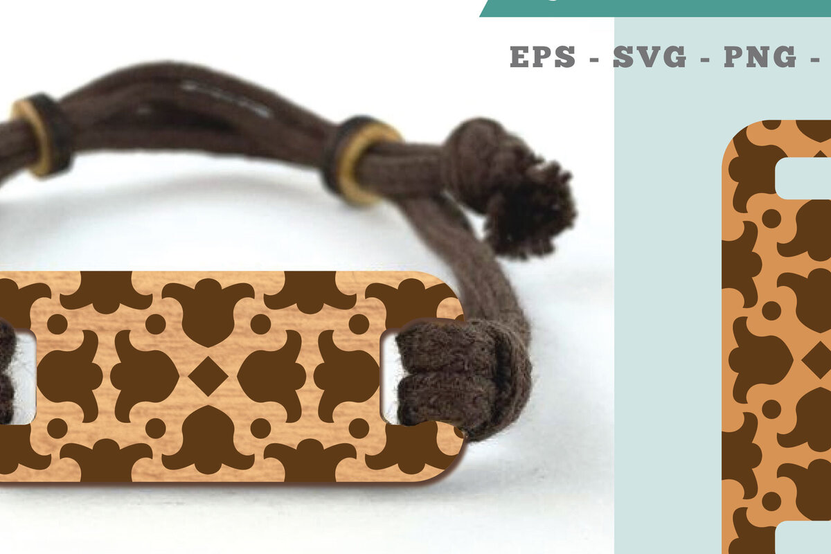 Intra απο ξύλο plywood 3mm-4mm πάχος – Βραχιόλι με λέιζερ με βικτοριανό  Δίασταση  20x20 cm INTRAFABR-105090670