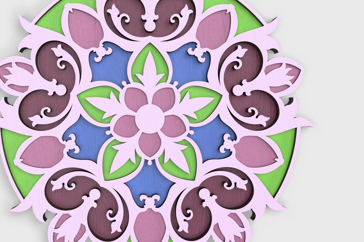 Intra απο ξύλο plywood 3mm-4mm πάχος – Μάνταλα με στρώσεις βικτωριανής τουλίπας Δίασταση  20x20 cm INTRAFABR-38064397