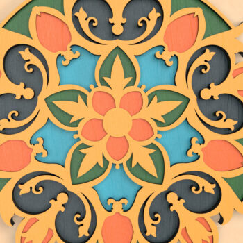 Intra απο ξύλο plywood 3mm-4mm πάχος – Μάνταλα με στρώσεις βικτωριανής τουλίπας Δίασταση  20x20 cm INTRAFABR-38064397 - Image 5