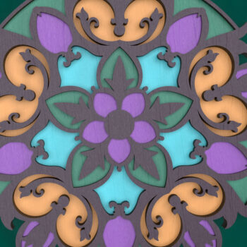 Intra απο ξύλο plywood 3mm-4mm πάχος – Μάνταλα με στρώσεις βικτωριανής τουλίπας Δίασταση  20x20 cm INTRAFABR-38064397 - Image 6