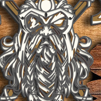 Intra απο ξύλο plywood 3mm-4mm πάχος – Viking Warrior Multilayer/Viking Cut Δίασταση  20x20 cm INTRAFABR-72888319 - Image 1