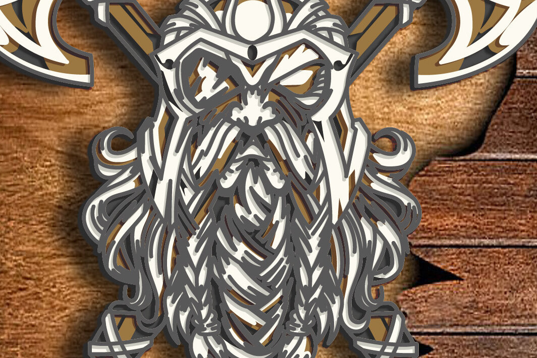 Intra απο ξύλο plywood 3mm-4mm πάχος – Viking Warrior Multilayer/Viking Cut Δίασταση  20x20 cm INTRAFABR-72888319