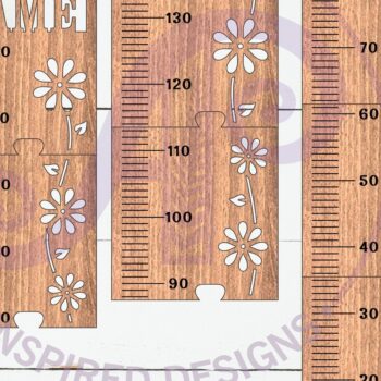 Intra απο ξύλο plywood 3mm-4mm πάχος – Γράφημα Ύψους Vine Flower Kids σε μετρικό Δίασταση  20x20 cm INTRAFABR-119858052 - Image 2