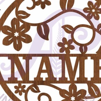 Intra απο ξύλο plywood 3mm-4mm πάχος – Vine Flowers Όνομα Laser Δίασταση  20x20 cm INTRAFABR-100883935 - Image 4