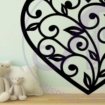 Intra απο ξύλο plywood 3mm-4mm πάχος – Vine Heart Wall Art Sign, Αρχείο Δίασταση  40x30 cm INTRAFABR-105779338 - Image 2